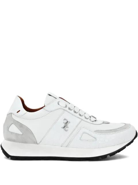 panelled leather sneakers by BILLIONAIRE
