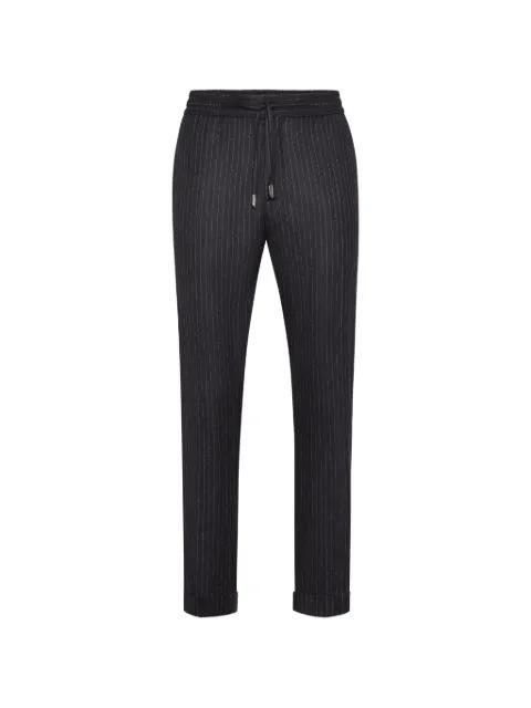 pinestriped drawstring trousers by BILLIONAIRE