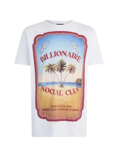 round-neck graphic-print T-shirt by BILLIONAIRE