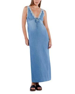 Denim Midi Slip Dress by BILLY T