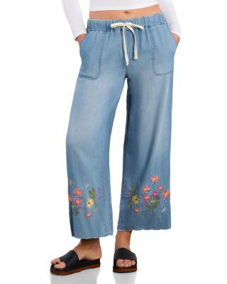 Floral Chain Hem Pants by BILLY T