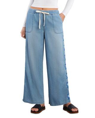 Floral Lane Tie Front Pants by BILLY T