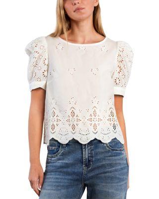 Halo Eyelet Top by BILLY T