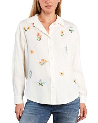 Wild Blossom Embroidered Shirt by BILLY T