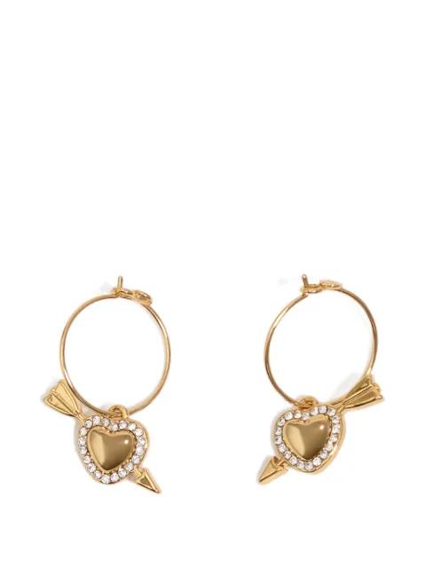 Heart and arrow hoop earrings by BIMBA Y LOLA