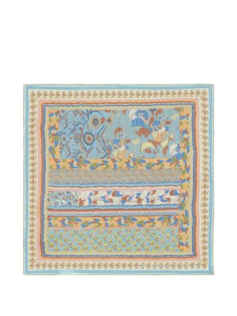 Ikat floral-print scarf by BIMBA Y LOLA