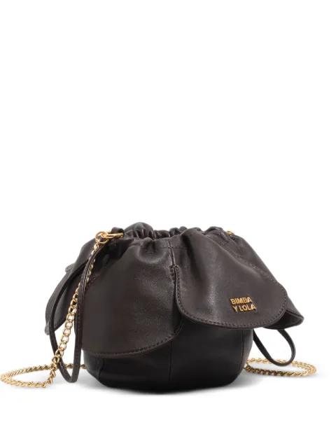 Pétalo leather bucket bag by BIMBA Y LOLA