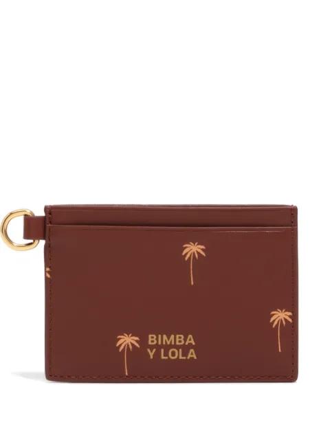 Palms small leather card holder by BIMBA Y LOLA