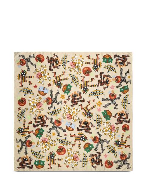 Samba graphic-print scarf by BIMBA Y LOLA