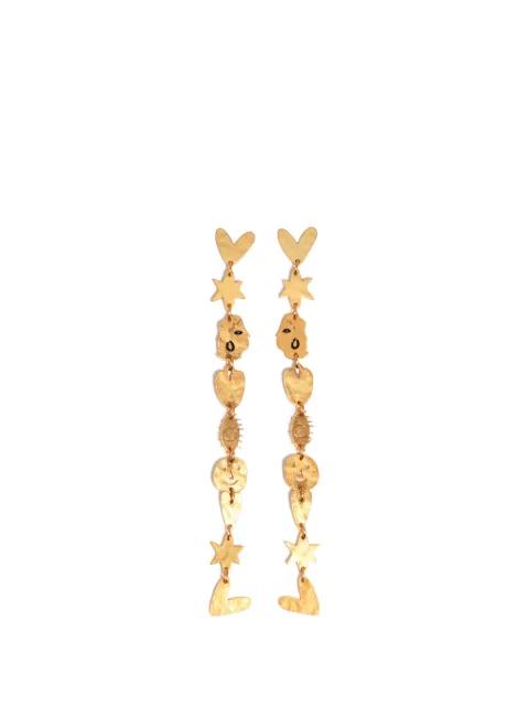 Silhouette heart-motif drop earrings by BIMBA Y LOLA