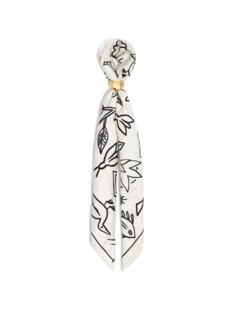 Sketch-motif scarf bag charm by BIMBA Y LOLA