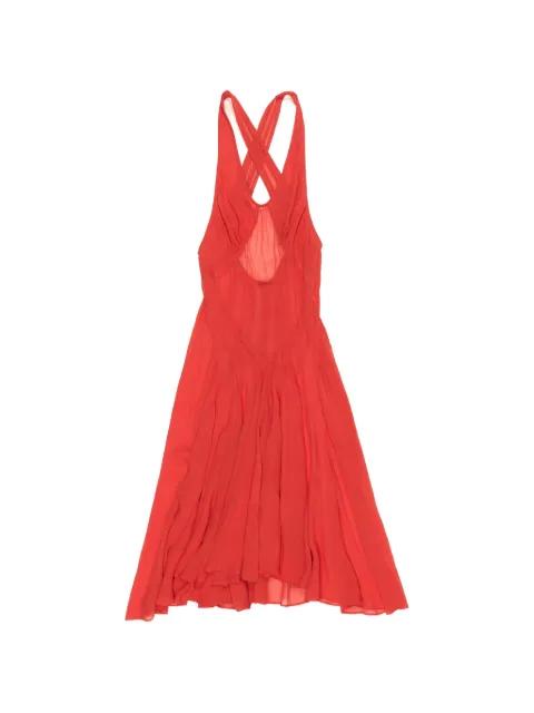 V-neck cross-strap midi dress by BIMBA Y LOLA