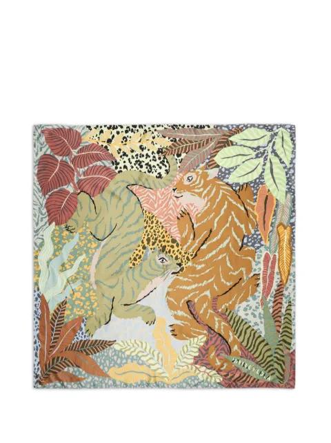 Wild tiger-print scarf by BIMBA Y LOLA