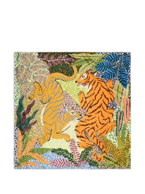 Wild tiger-print scarf by BIMBA Y LOLA