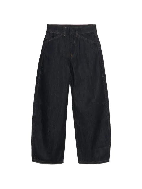 barrel - indigo denim 5-pocket trousers by BIMBA Y LOLA