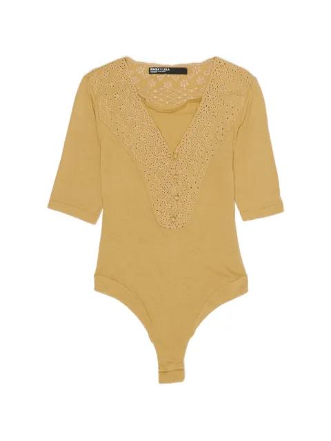 broderie-anglaise short-sleeve bodysuit by BIMBA Y LOLA