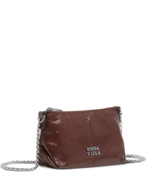 chain leather satchel by BIMBA Y LOLA