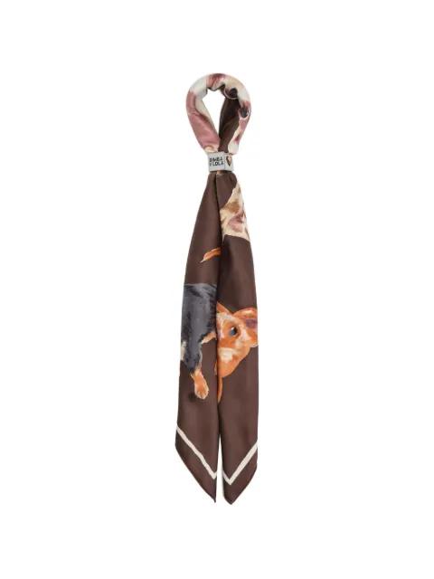 chihuahuas print scarf by BIMBA Y LOLA