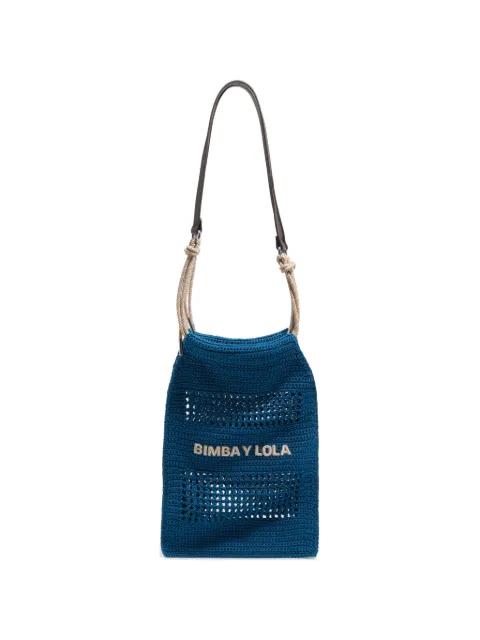 crochet-knit shoulder bag by BIMBA Y LOLA