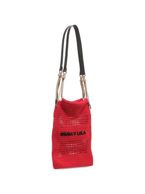 crochet open-knit shoulder bag by BIMBA Y LOLA
