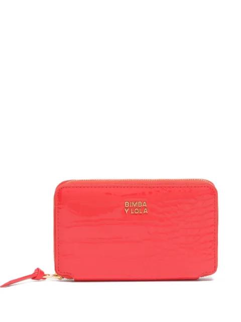 crocodile-effect zip-around wallet by BIMBA Y LOLA