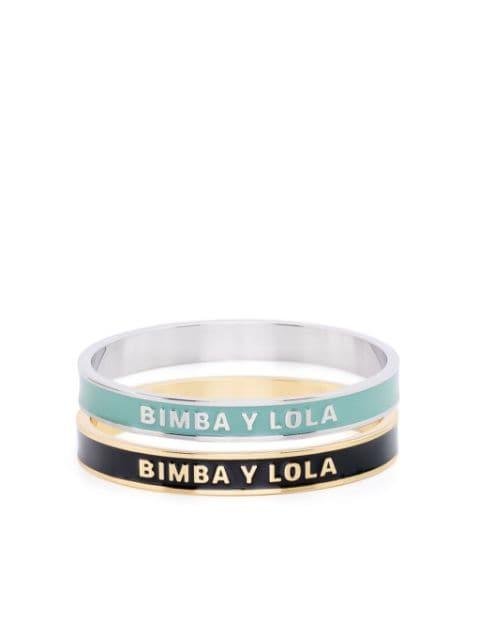 enamel-detail bangle bracelets (set of two by BIMBA Y LOLA