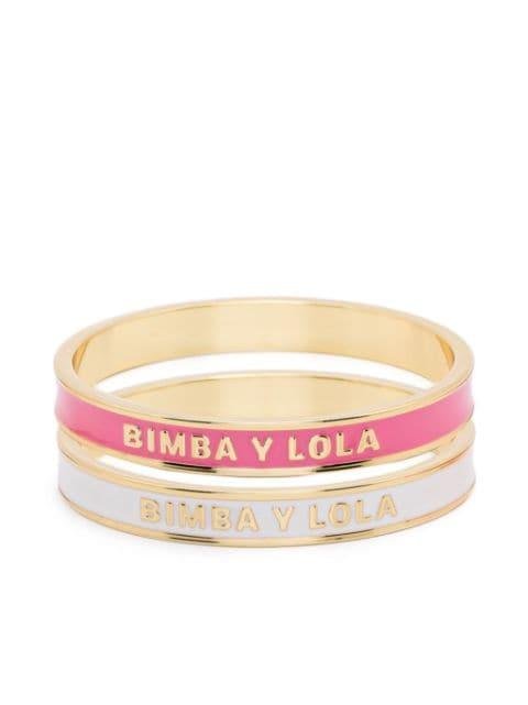 enamel-detail bangle bracelets (set of two) by BIMBA Y LOLA