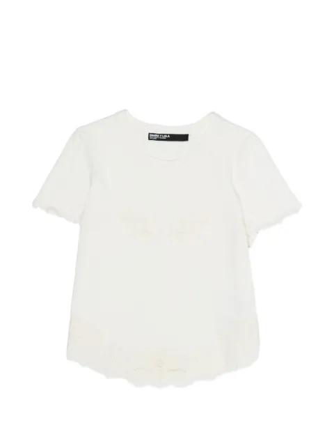 eyelet-embroidery T-shirt by BIMBA Y LOLA