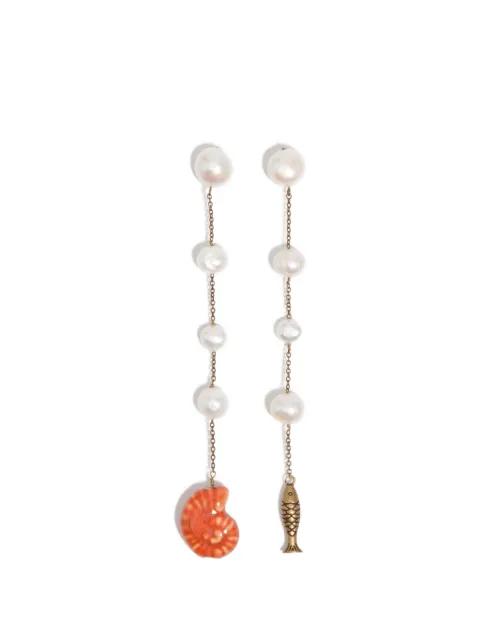 faux-pearl drop earrings by BIMBA Y LOLA