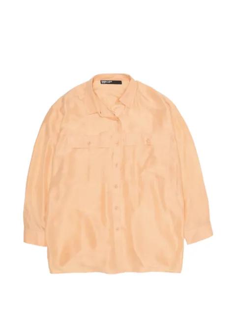 flap-pocket silk shirt by BIMBA Y LOLA