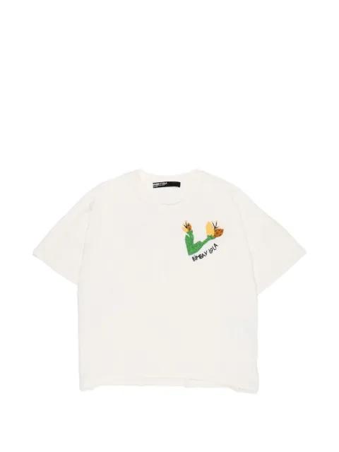 floral-embroidered T-shirt by BIMBA Y LOLA