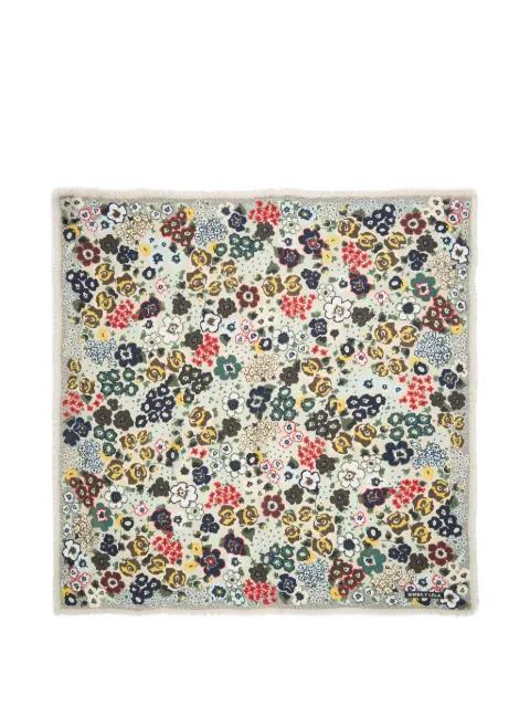 floral-print frayed scarf by BIMBA Y LOLA