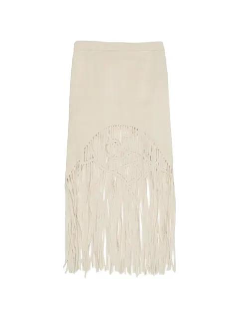 fringe-trimmed skirt by BIMBA Y LOLA