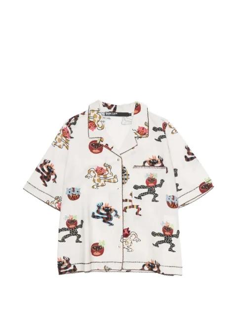 graphic-print cotton shirt by BIMBA Y LOLA