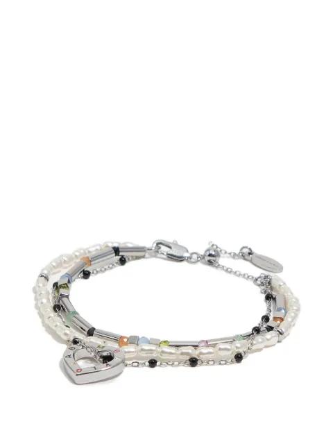 heart charm beaded bracelet by BIMBA Y LOLA