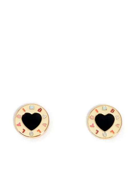 heart enamel earrings by BIMBA Y LOLA