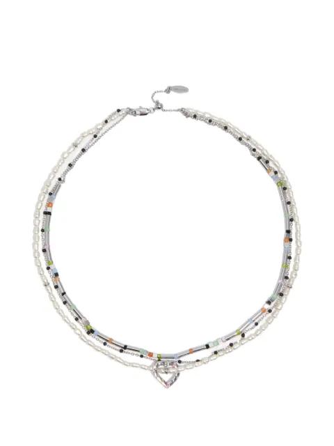 heart pendant beaded necklace by BIMBA Y LOLA