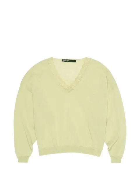 lace-trim V-neck top by BIMBA Y LOLA