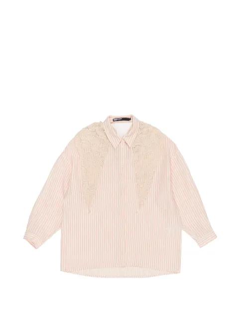 lace-trim striped shirt by BIMBA Y LOLA