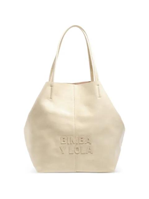 large embossed-logo shoulder bag by BIMBA Y LOLA