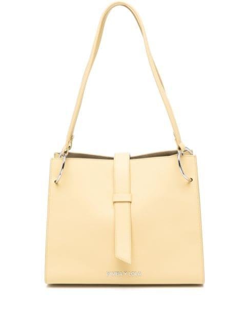large leather tote bag by BIMBA Y LOLA