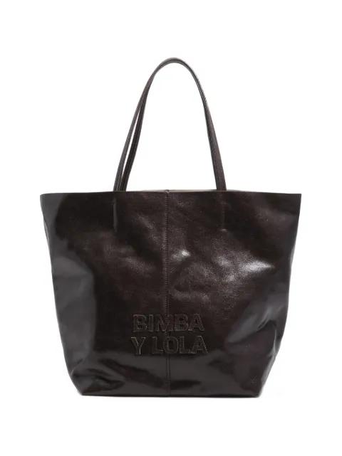 large logo-detail tote bag by BIMBA Y LOLA