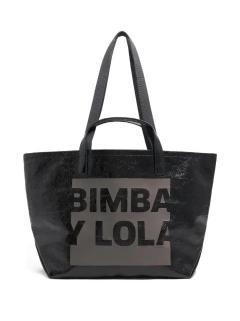 large logo-print tote bag by BIMBA Y LOLA