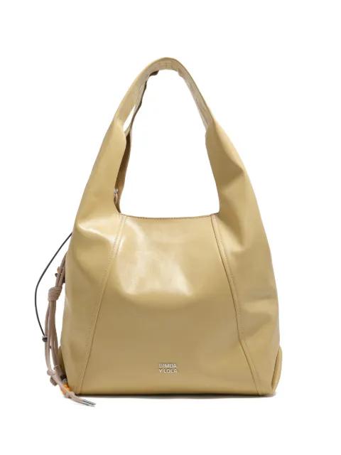large paper drawstring leather shoulder bag by BIMBA Y LOLA