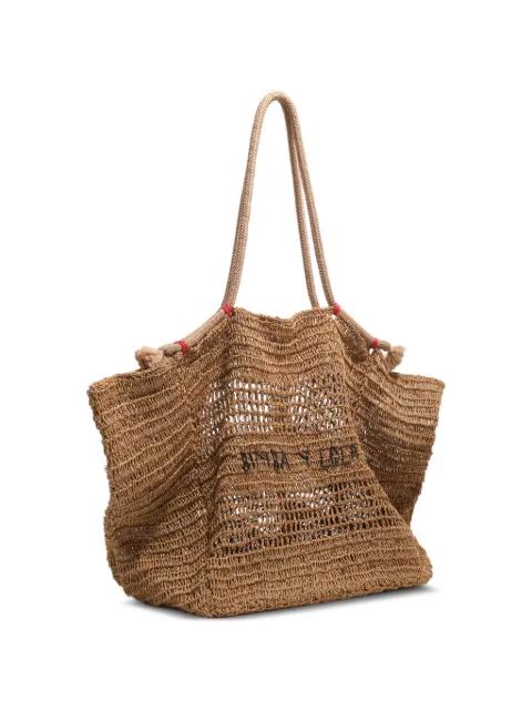 large raffia-effect tote bag by BIMBA Y LOLA