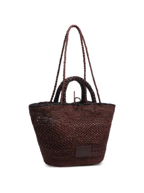 large woven logo-patch shoulder bag by BIMBA Y LOLA