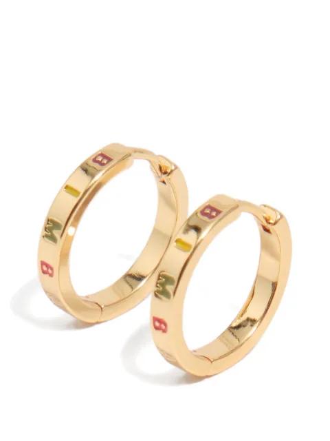 letter hoop earrings by BIMBA Y LOLA