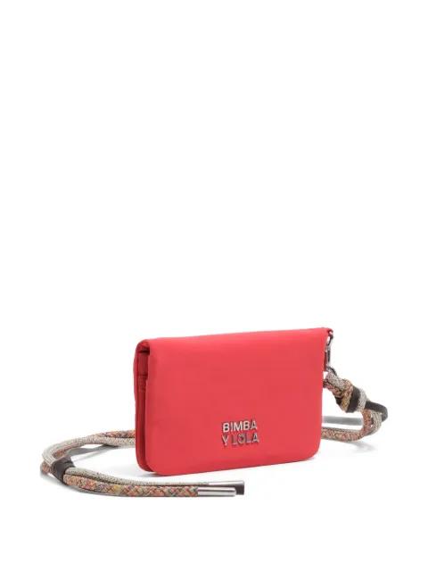 logo-plaque braided-strap wallet by BIMBA Y LOLA