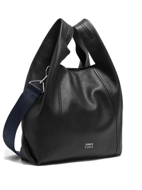 medium Paper leather tote bag by BIMBA Y LOLA