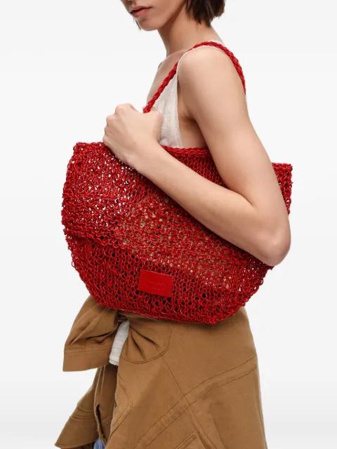 medium crochet-leather shoulder bag by BIMBA Y LOLA